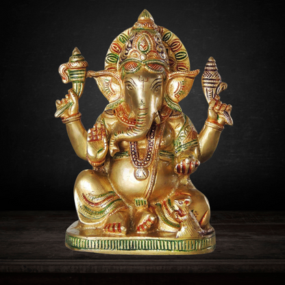 Brass Ganesh Ji God Idol Statue