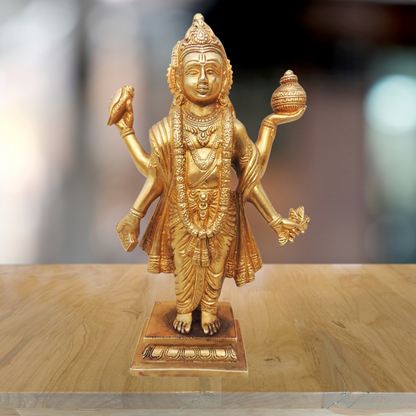 Brass Dhanvantri Ji Statue