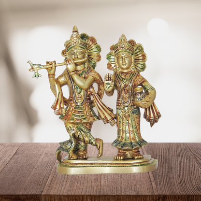 Brass Radha Krishan Statue