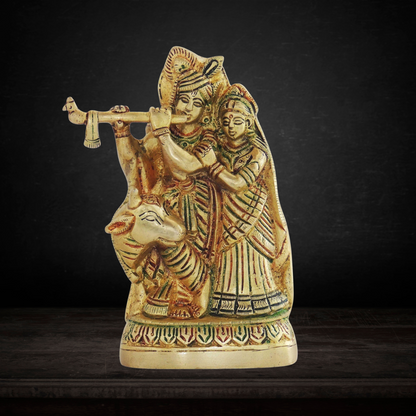 Brass Radha Krishna Statue