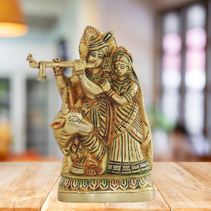 Brass Radha Krishna Statue