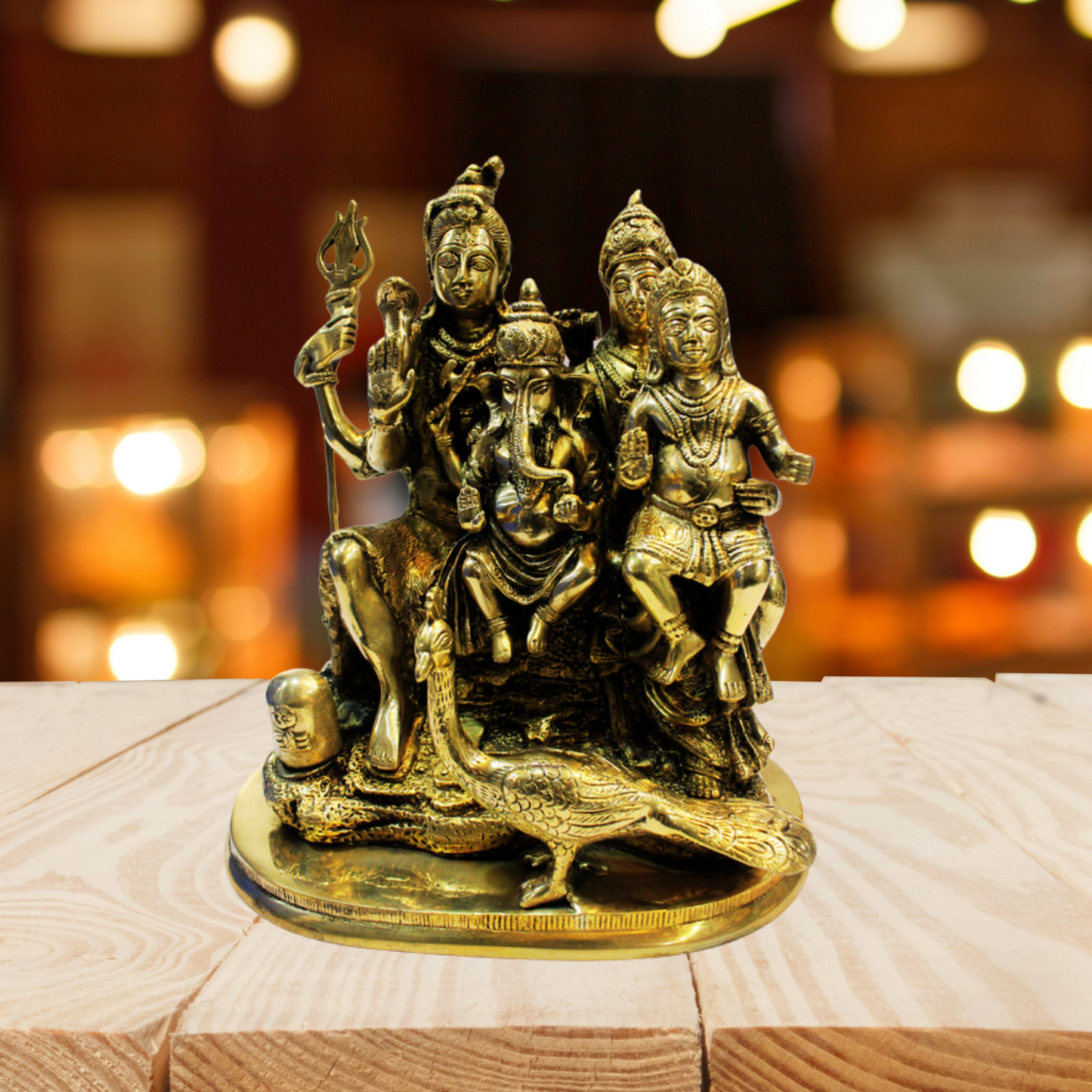 Brass Shiv Parivar Idol Statue