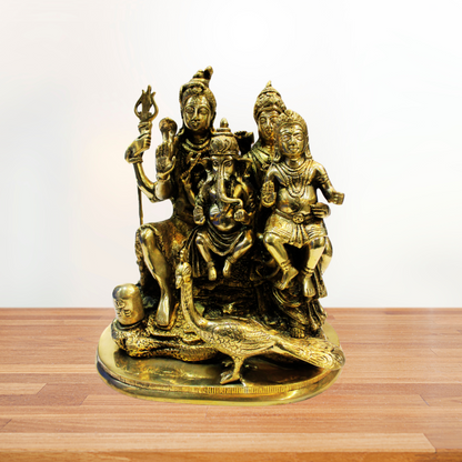 Brass Shiv Parivar Idol Statue