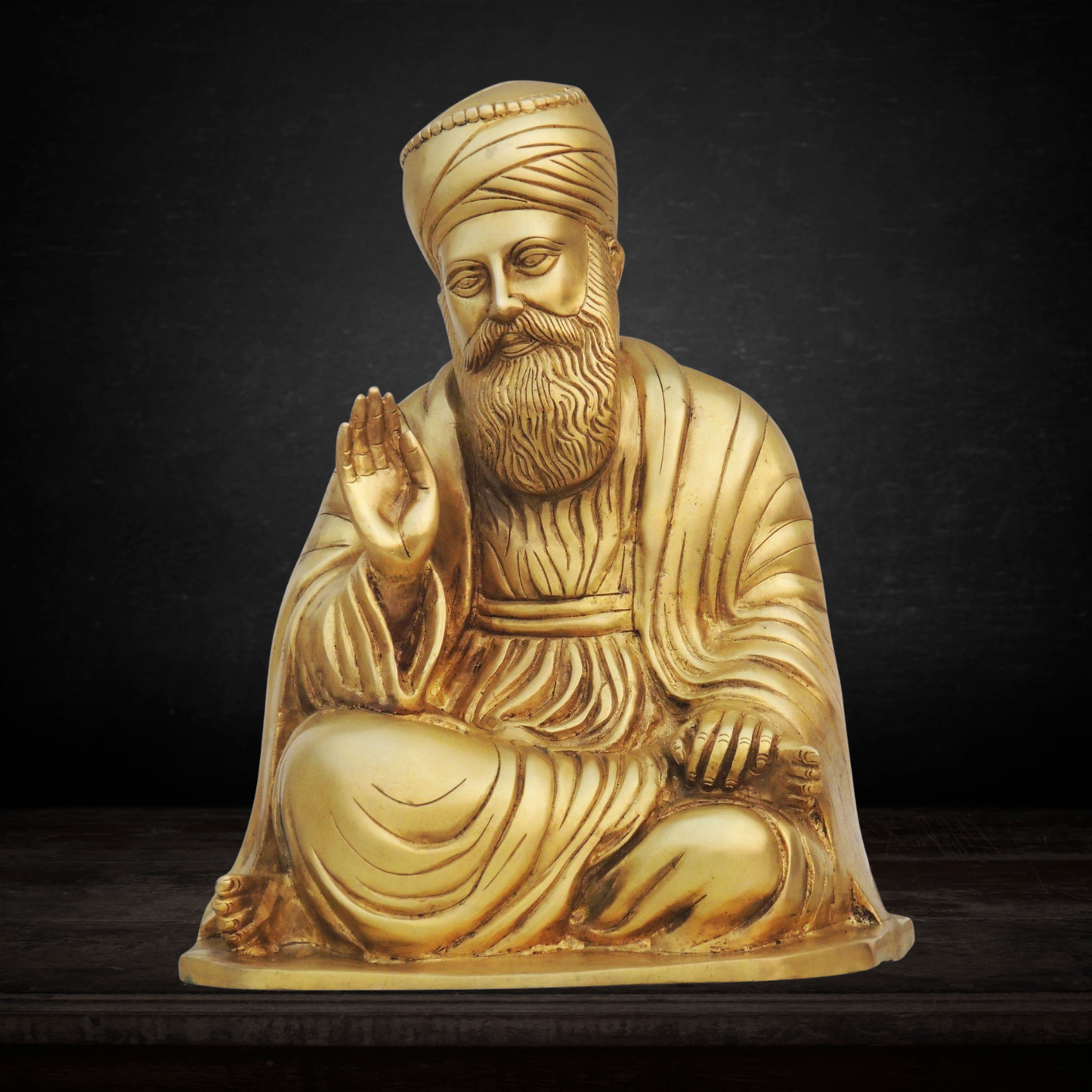 Brass Guru Nanak Statue