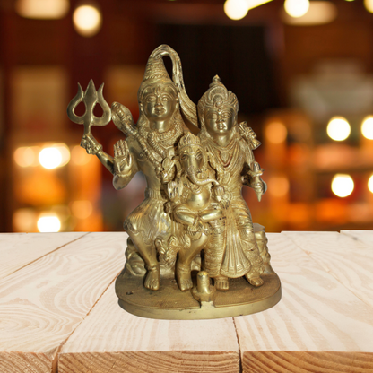 Brass Shiv Parivar Idol Statue