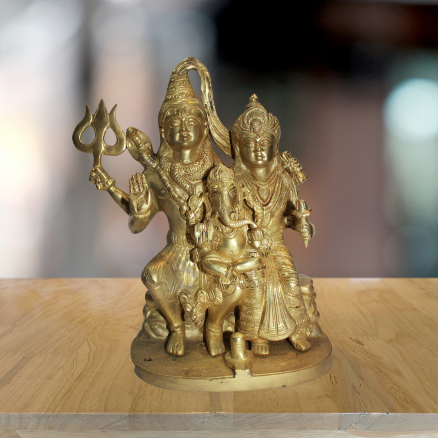 Brass Shiv Parivar Idol Statue