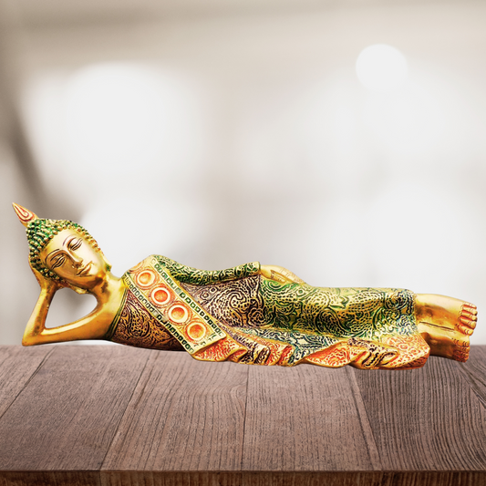 Brass Sleeping Buddha Statue