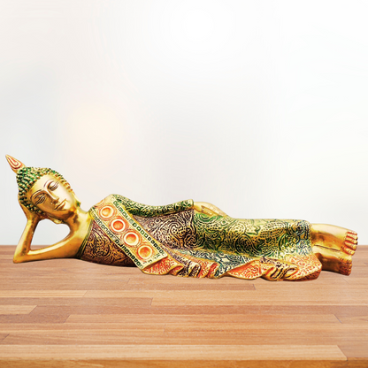 Brass Sleeping Buddha Statue