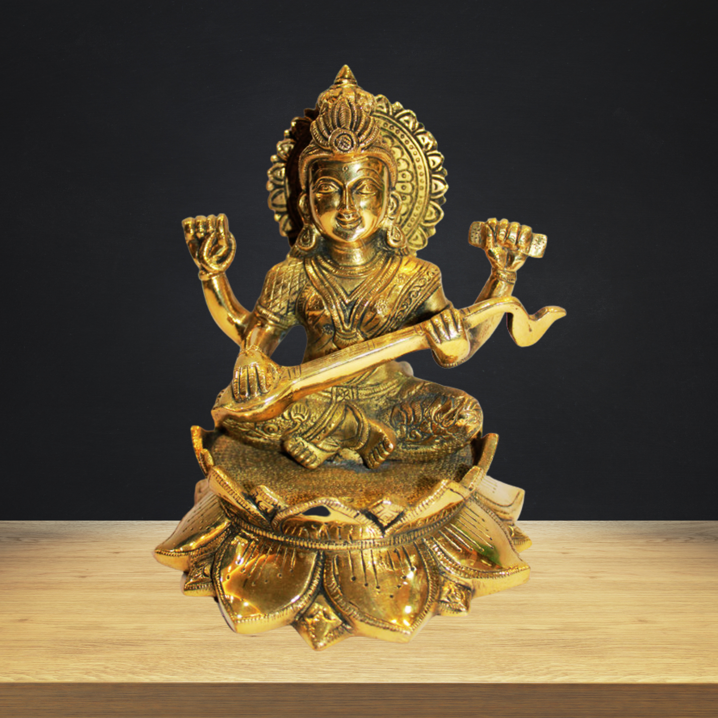 Brass Saraswati Ji Statue