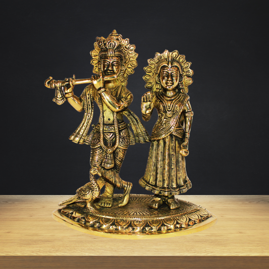 Brass Radha Krishna Idol