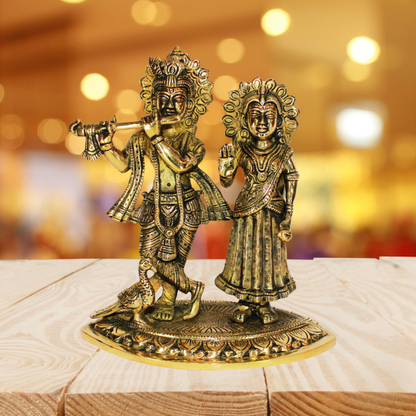 Brass Radha Krishna Idol