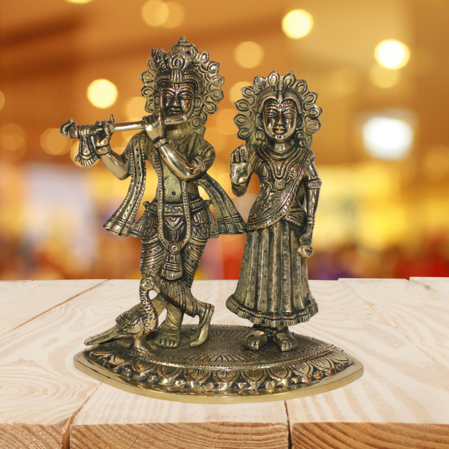 Brass Radha Krishna Idol