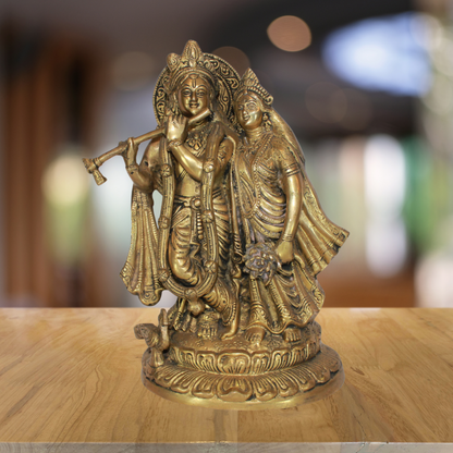 Brass Radha Krishna Idol