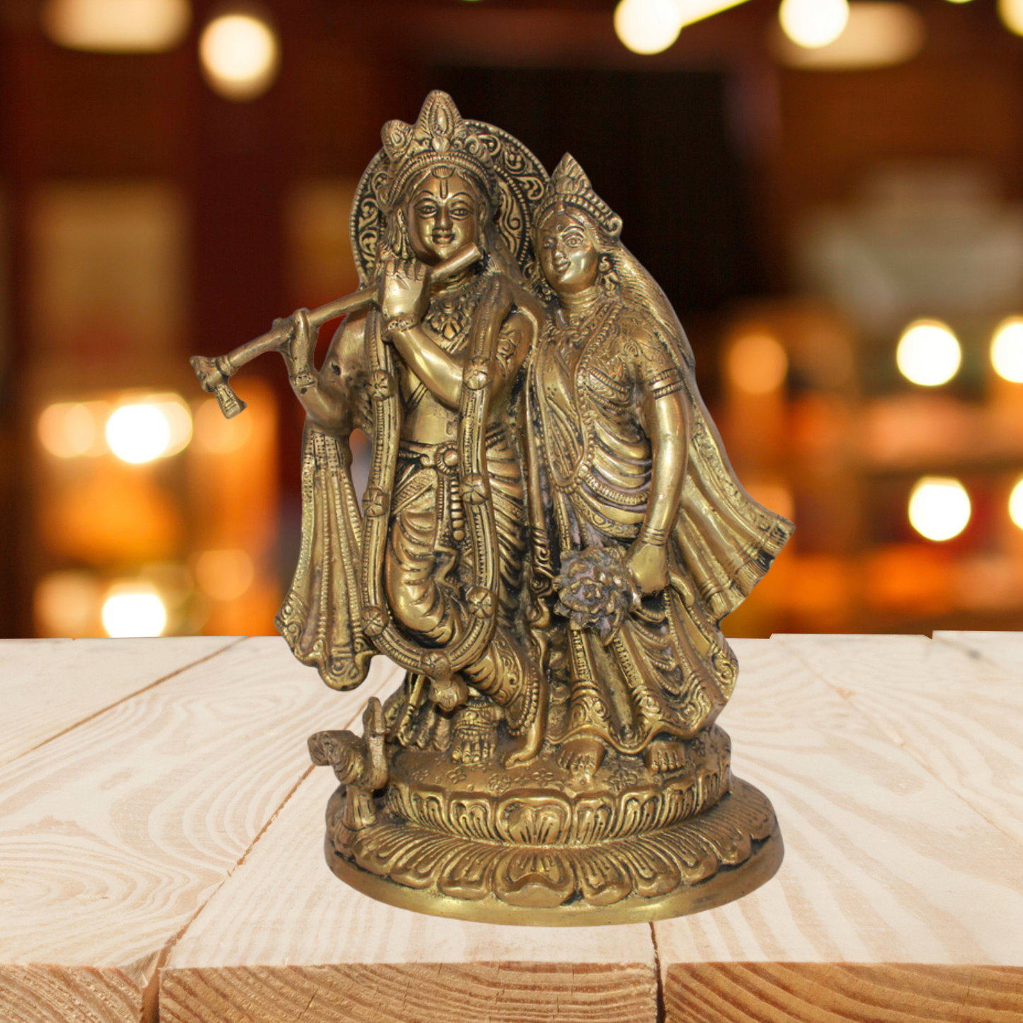 Brass Radha Krishna Idol