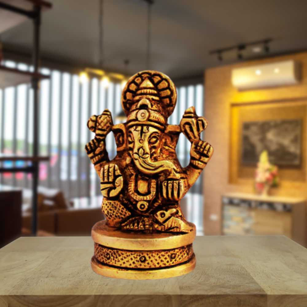 Brass Lord Ganesh Ji Idol Statue