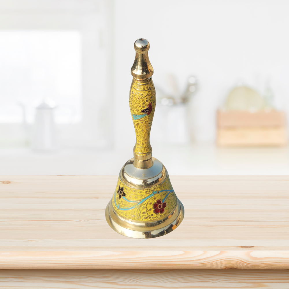 Brass Handle Bell Yellow Colour