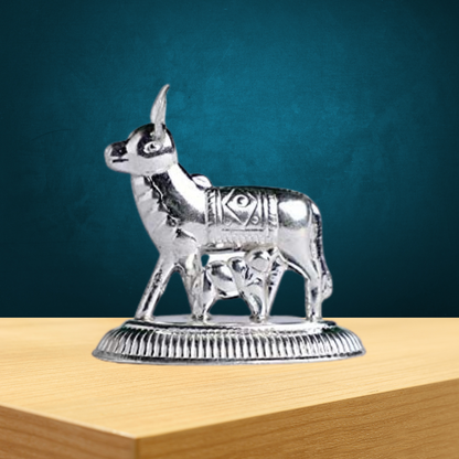 Pure Silver Cow and Calf 18 grams - PUSHMYCART