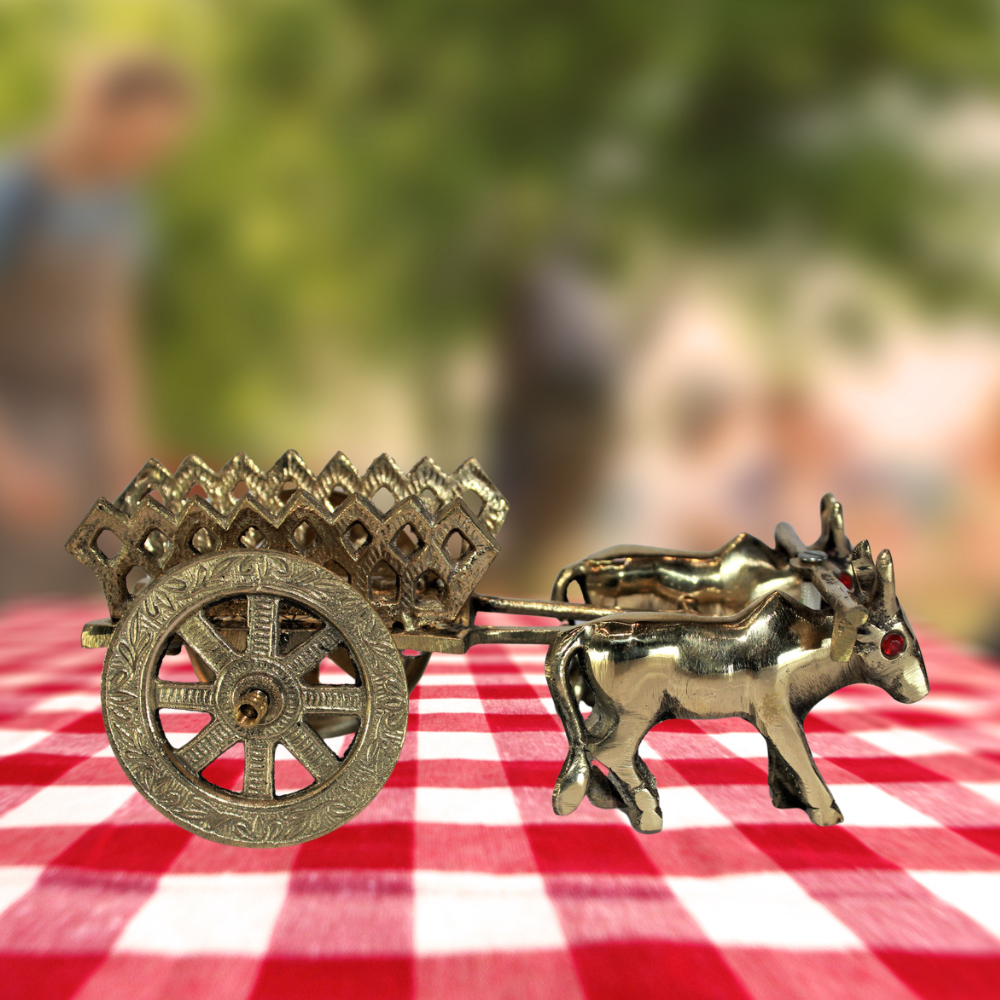 Brass Decorative Bullock Cart