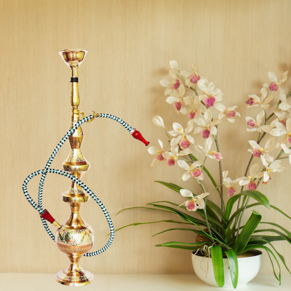 Brass Hookah Hukka Fancy In Brass