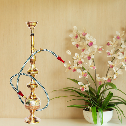 Brass Hookah Hukka Fancy In Brass