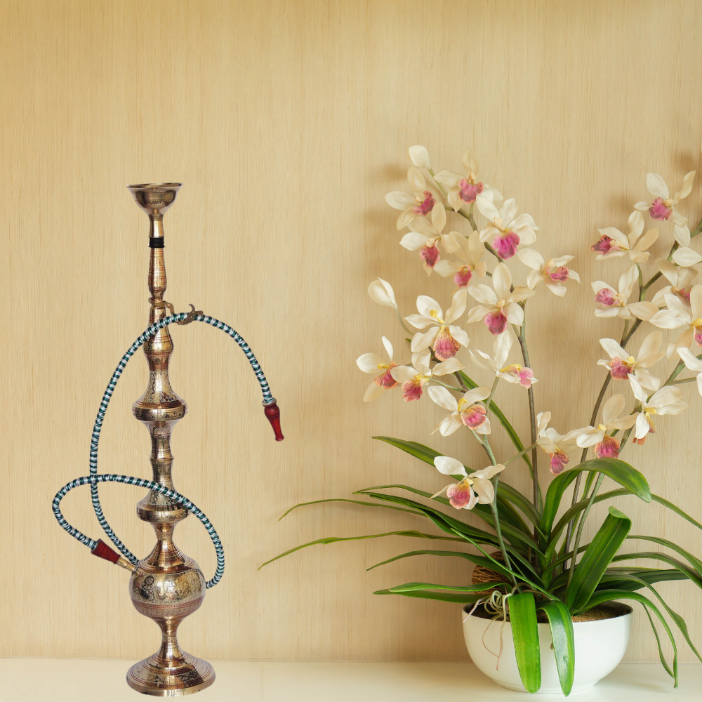 Brass Hookah Hukka Fancy In Brass