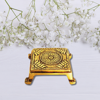 Brass Chowki | Brass Stool For Idols