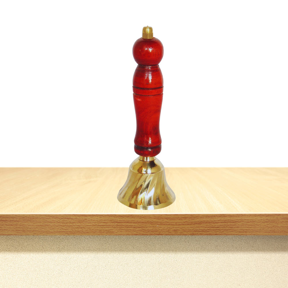 Brass Ghanti Bell With Wood Handle