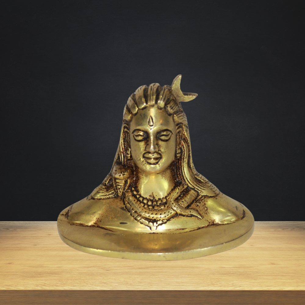 Brass Adiyogi Shiva Statue