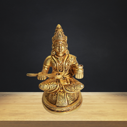 Brass Annapurna Devi Murti Statue