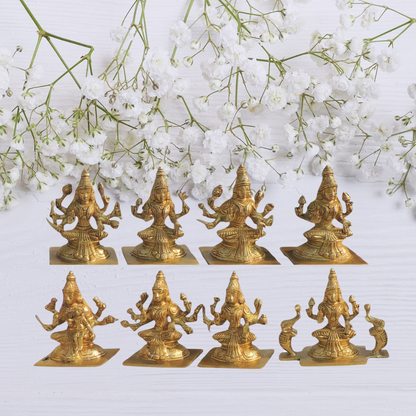Brass Ashthalakshmi Ji Idol Set Of 8 Piece