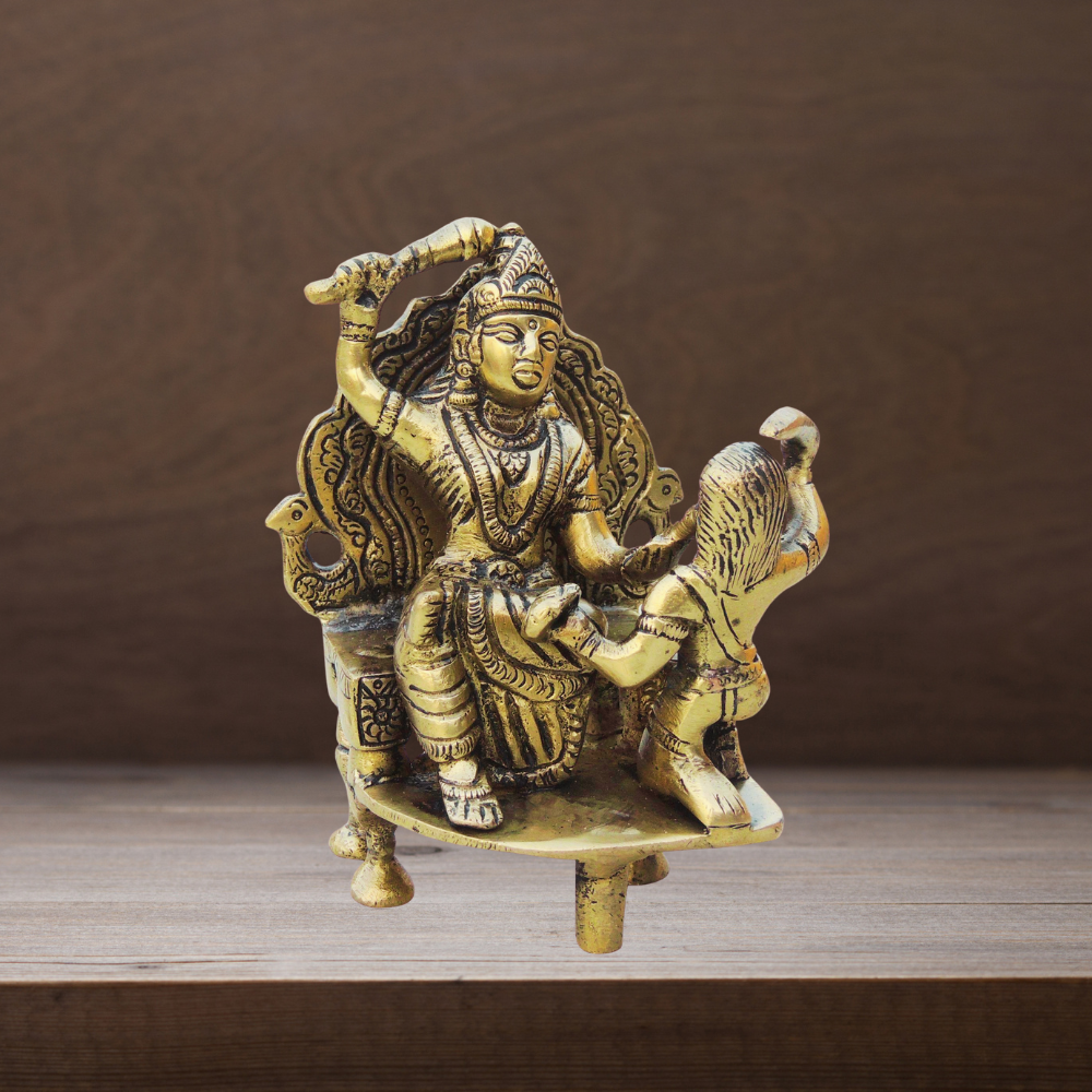 Brass Baglamukhi Idol