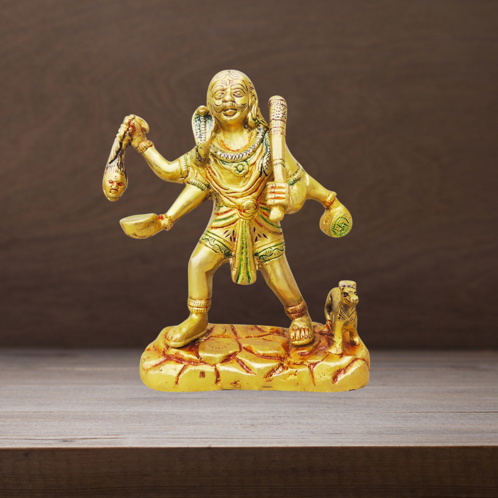 Brass Bhairav Baba Statue