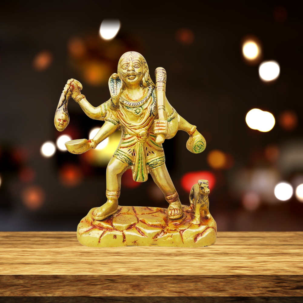 Brass Bhairav Baba Statue