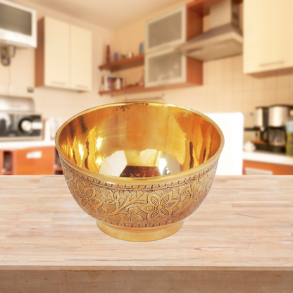 Brass Bowl Katori Embose Design