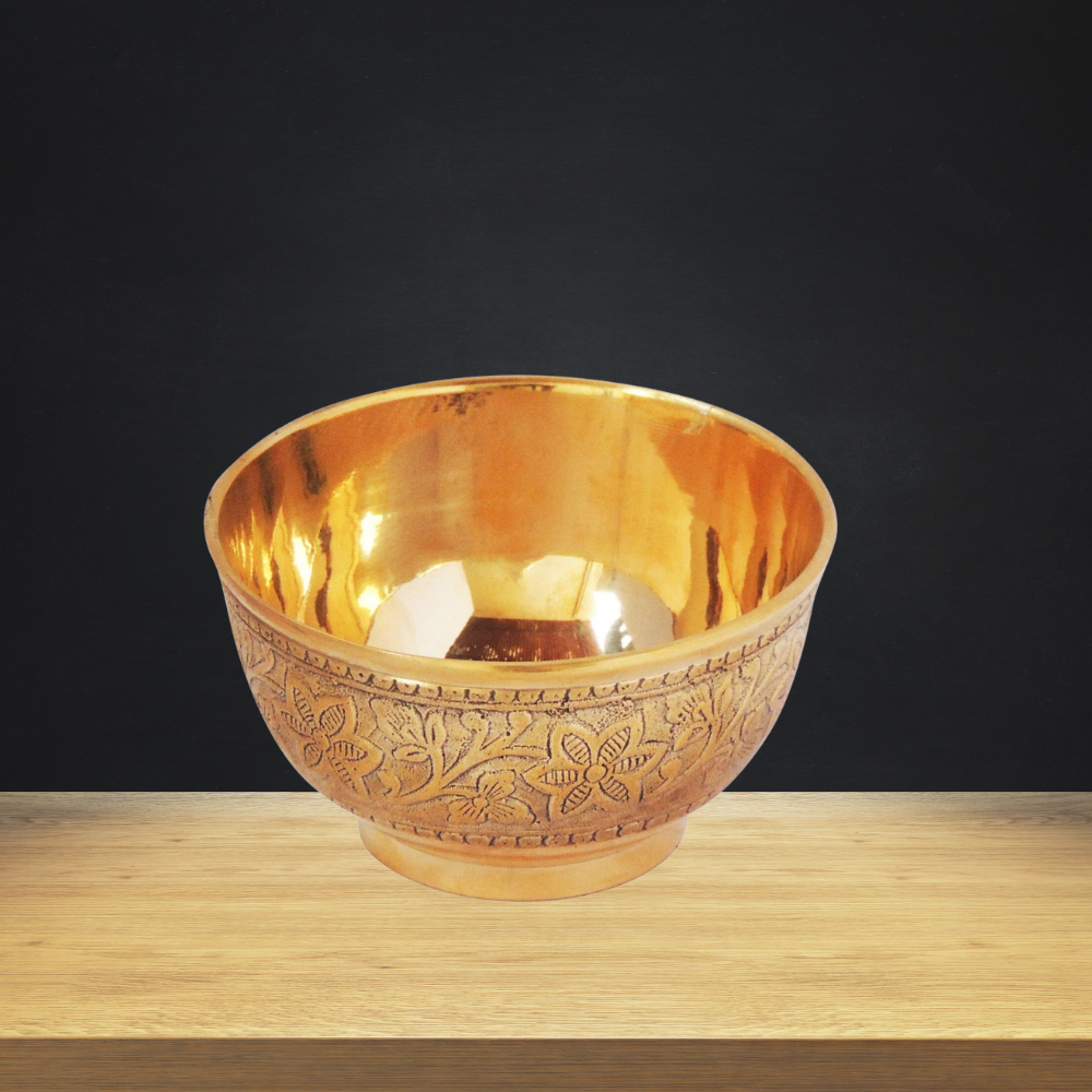 Brass Bowl Katori Embose Design