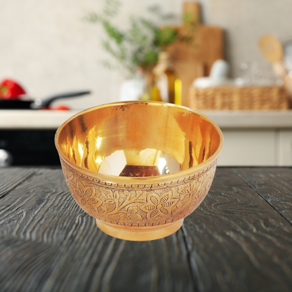 Brass Bowl Katori Embose Design