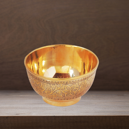 Brass Bowl Katori Embose Design