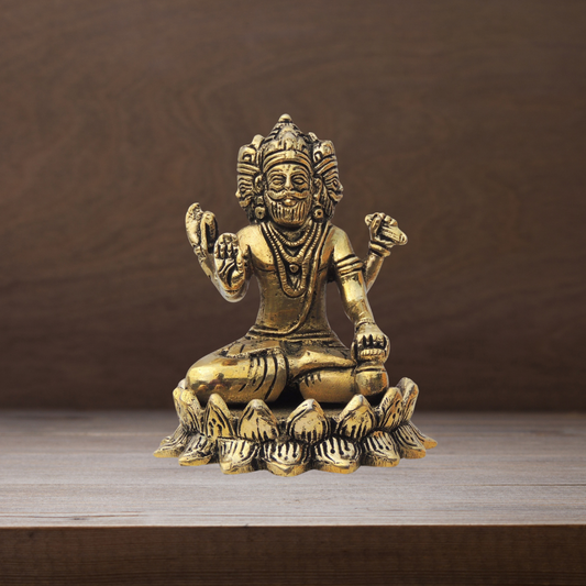 Brass Brahma Ji God Idol Statue