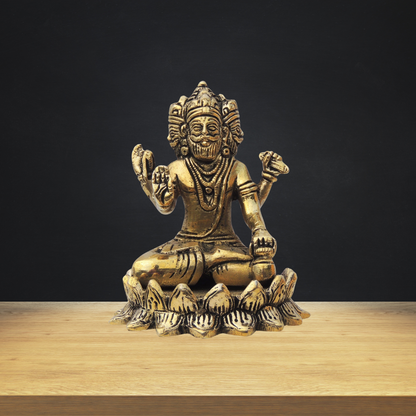 Brass Brahma Ji God Idol Statue