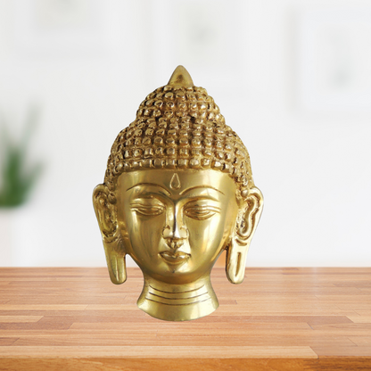 Brass Buddha Face Statue