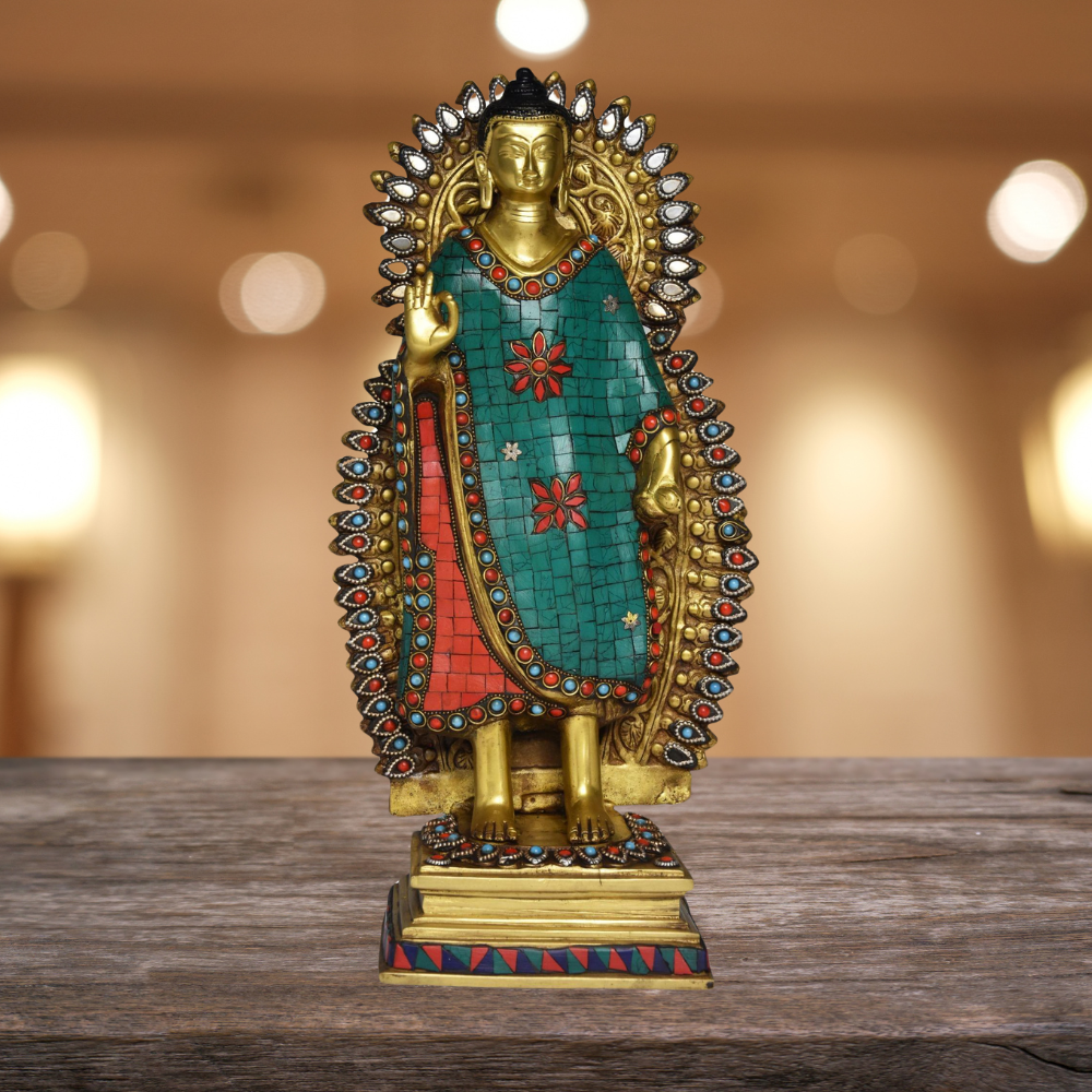 Brass Buddha God Idol Statue