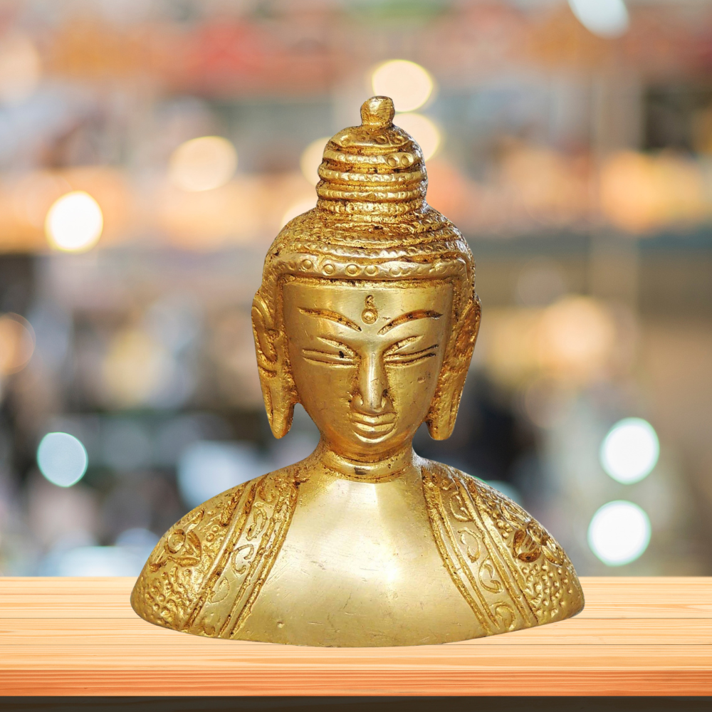 Brass Buddha Half Statue