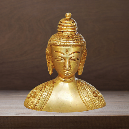 Brass Buddha Half Statue