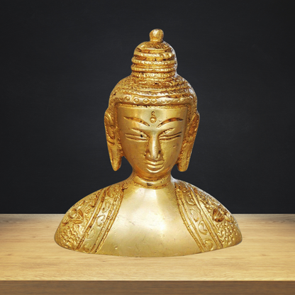 Brass Buddha Half Statue