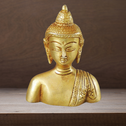 Brass Buddha Half Statue