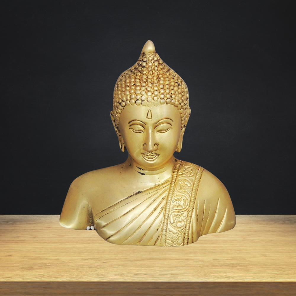 Brass Buddha Half Statue