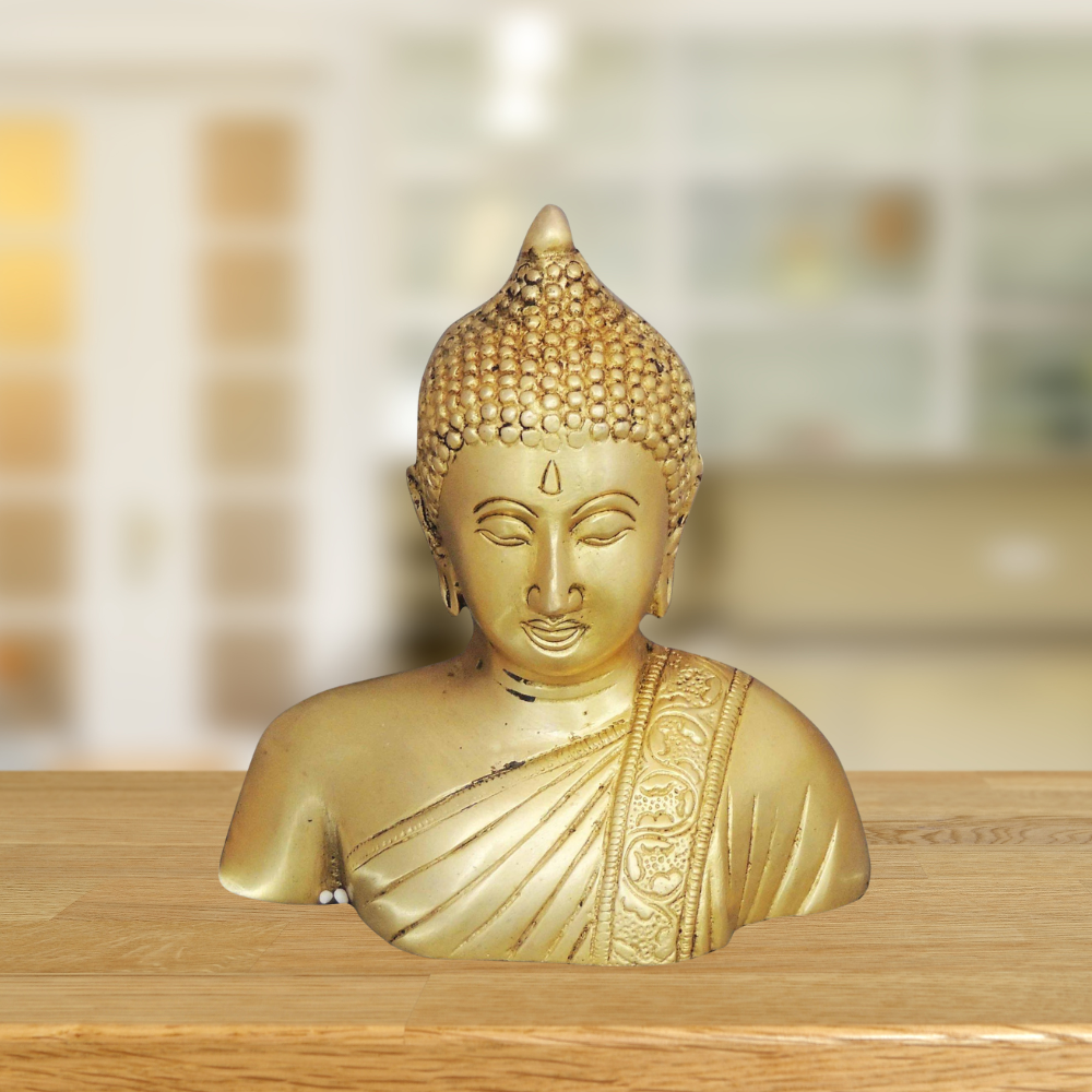 Brass Buddha Half Statue