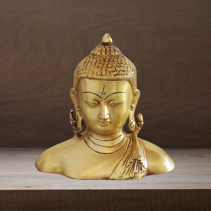 Brass Buddha Half Statue