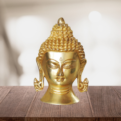 Brass Buddha Head Statue