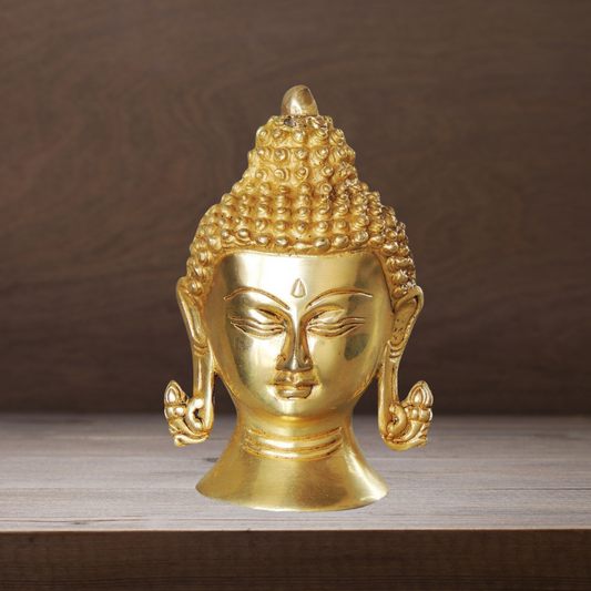 Brass Buddha Head Statue